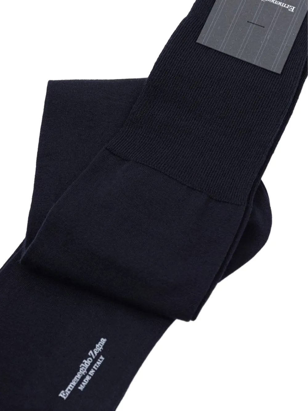 Zegna Ribgebreide sokken Blauw