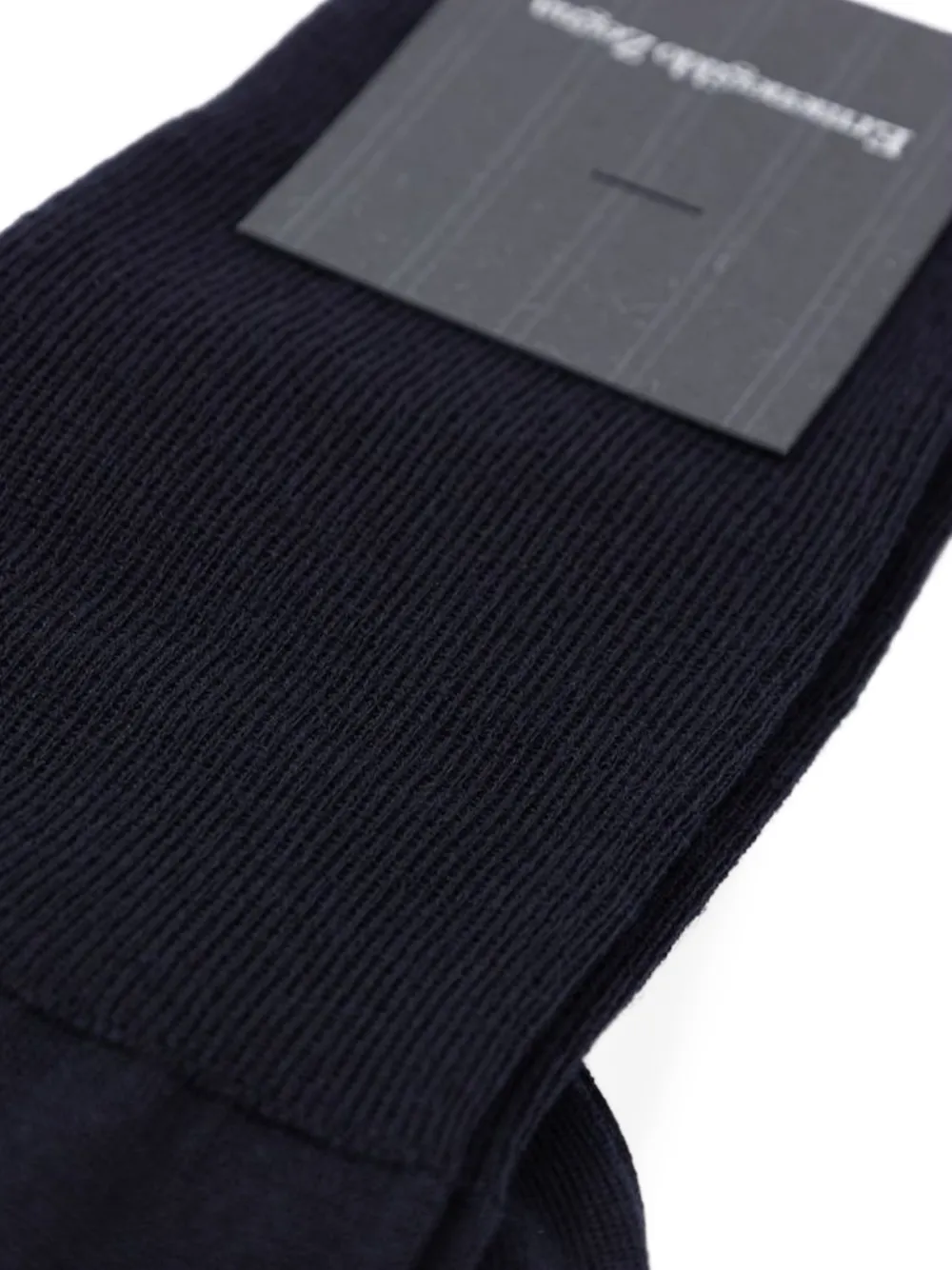 Zegna Ribgebreide sokken Blauw