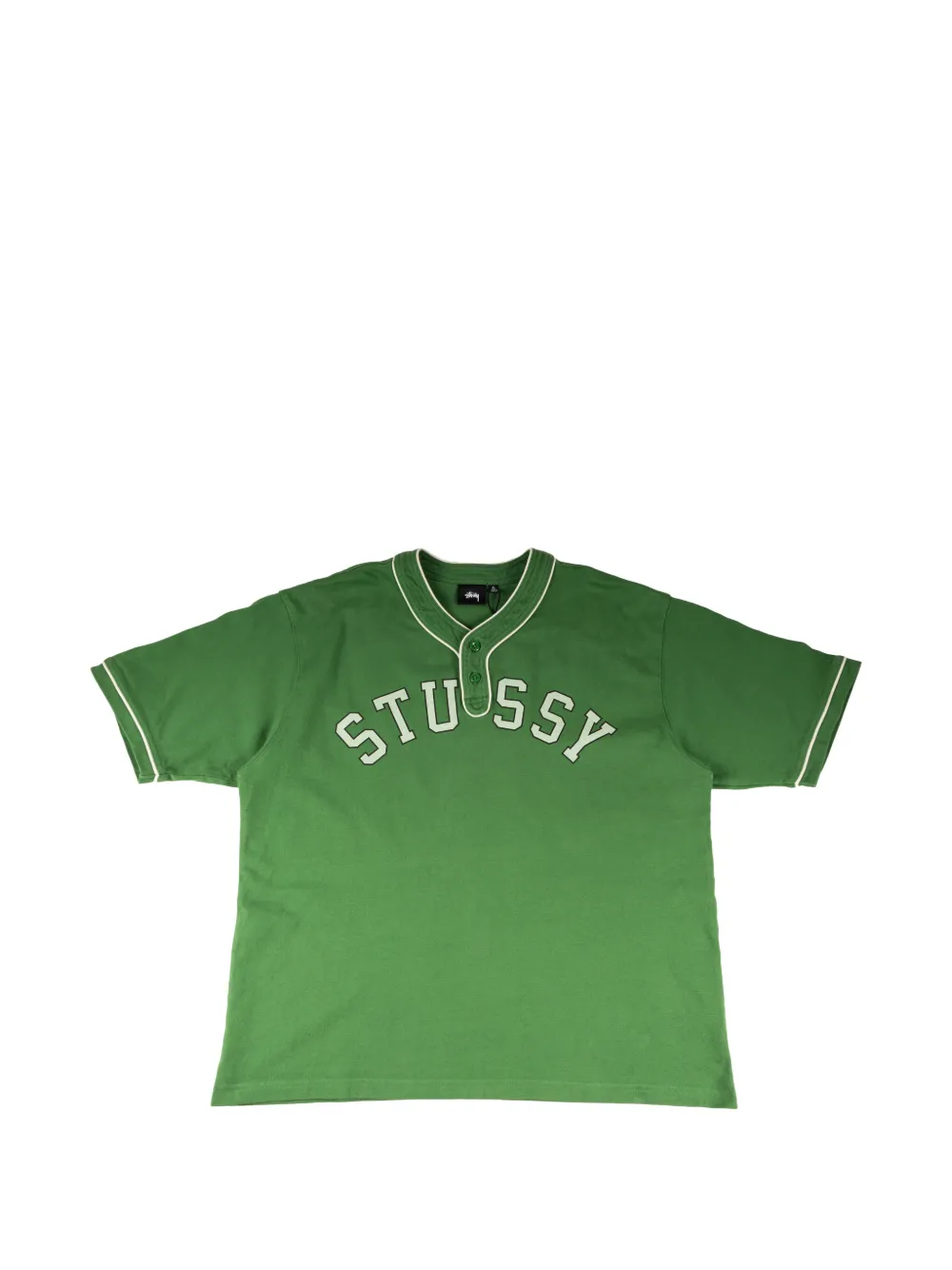 Stüssy Arch V-neck T-shirt - Verde
