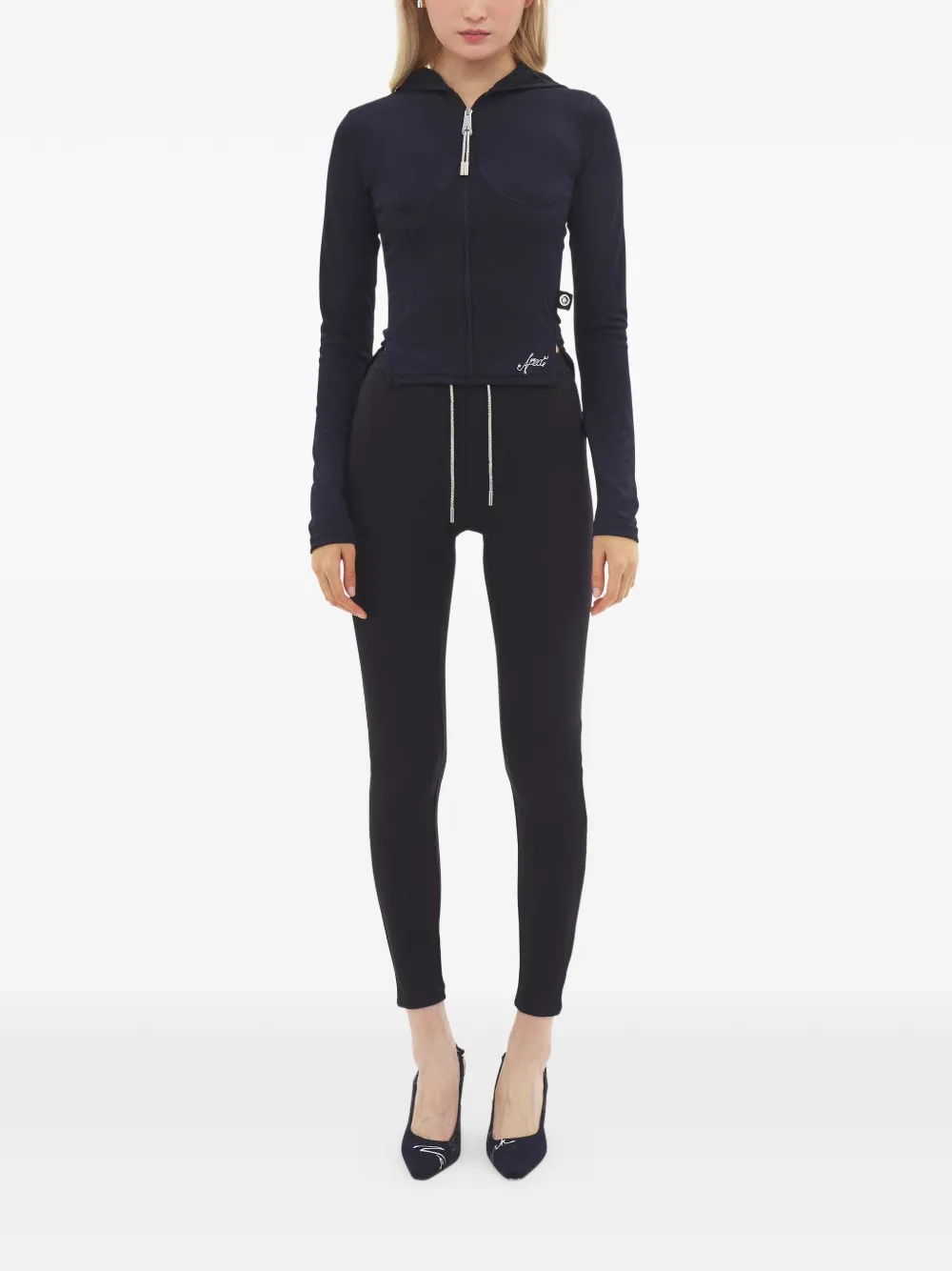 AREA Hoodie met rits Blauw