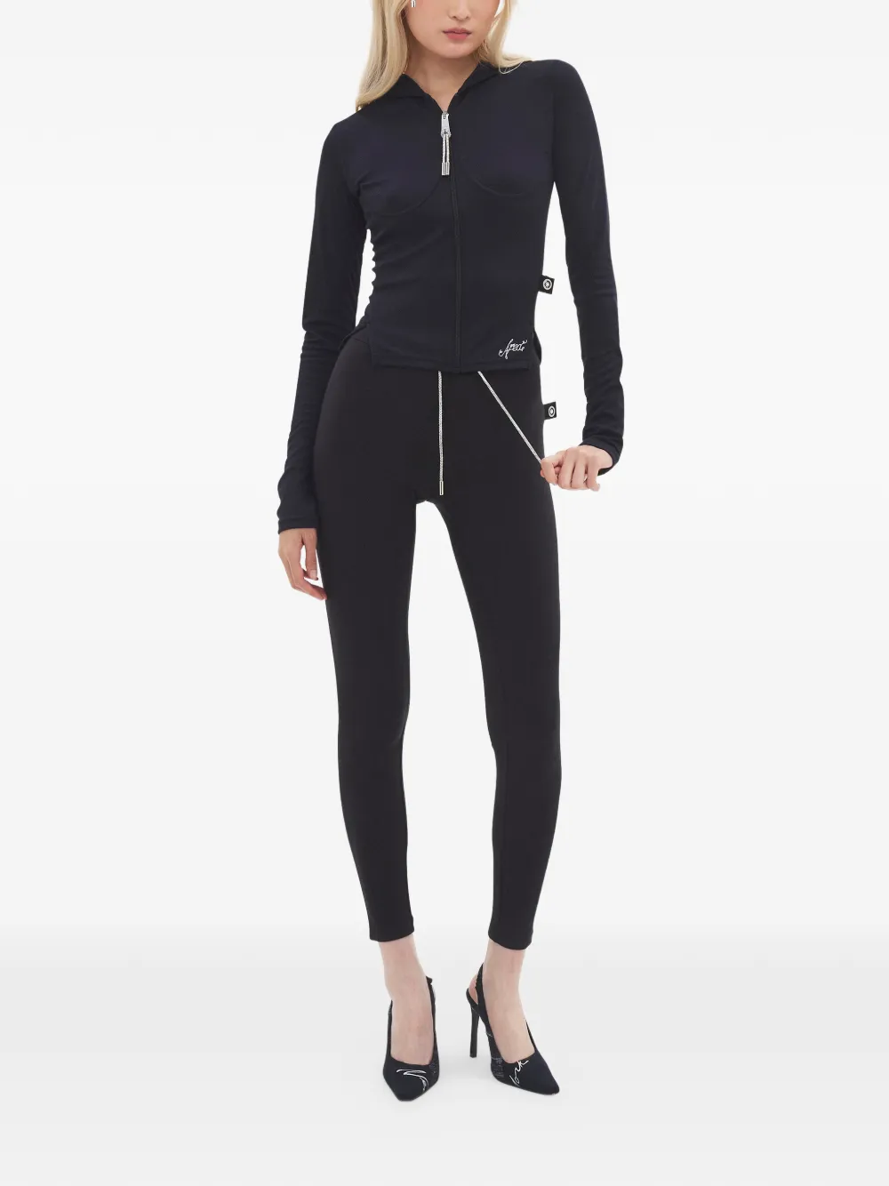 AREA Hoodie met rits Blauw
