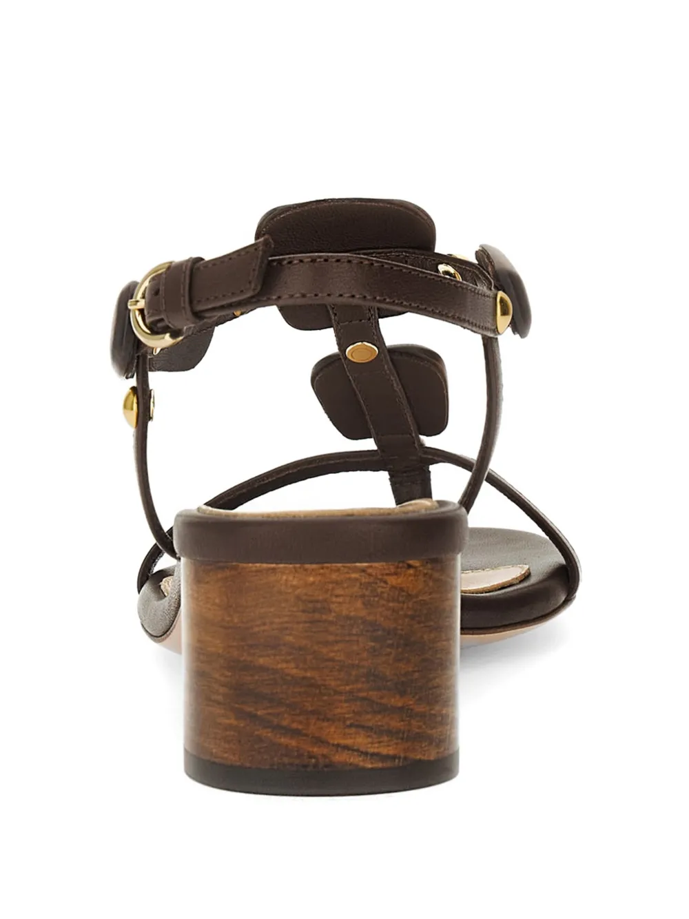 Gianvito Rossi Munduk sandalen verfraaid met hout Bruin