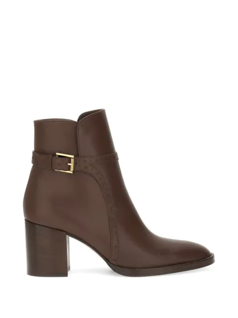 Gianvito Rossi buckle-strap brogue-detail ankle boots