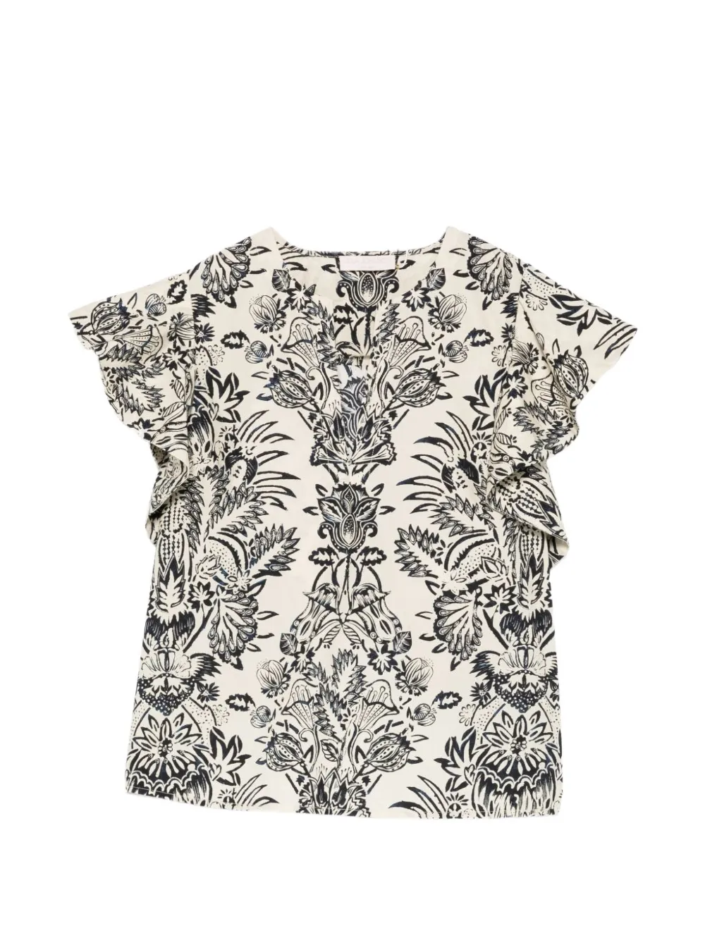 Ulla Johnson Severine floral-print ruffled top - Toni neutri