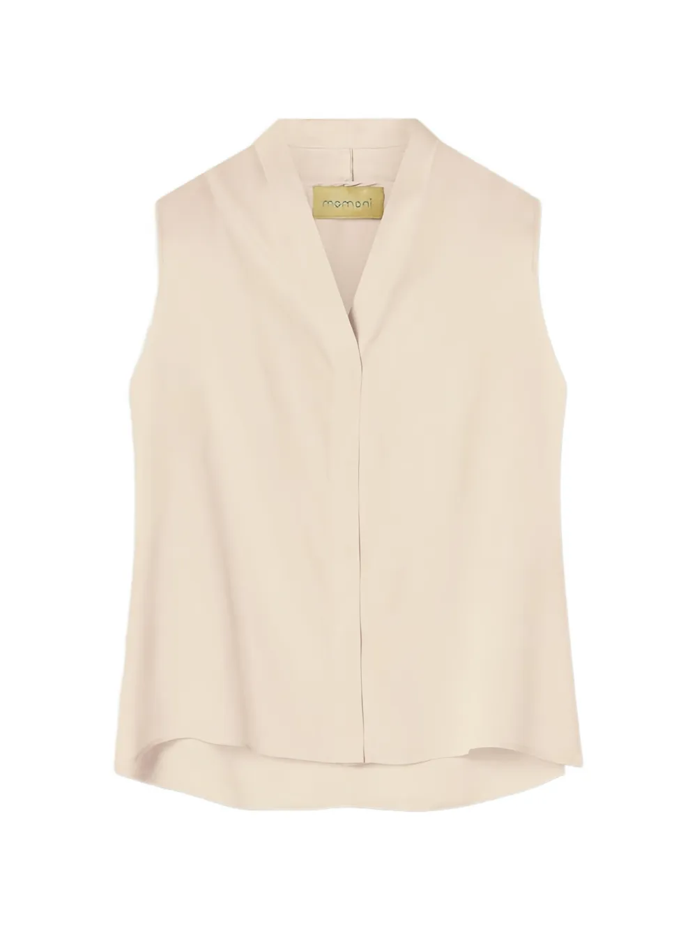 MOMONÌ Kiri pleated V-neck top - Tons neutres