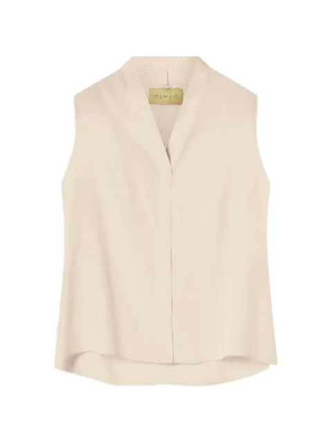 MOMONÌ Kiri pleated V-neck top