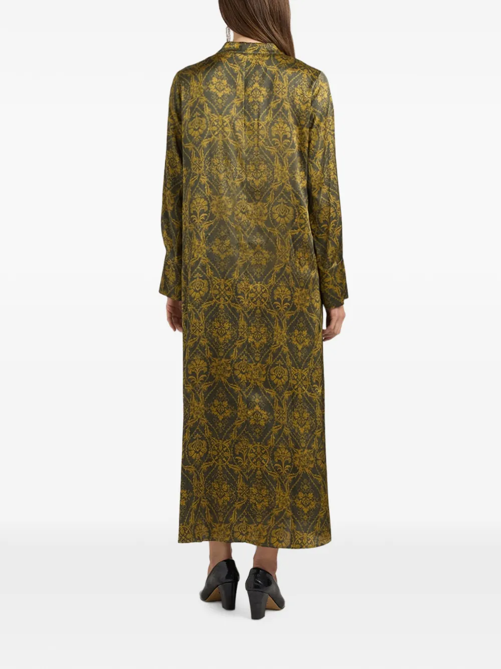MOMONÌ Amara midi-jurk met print Groen