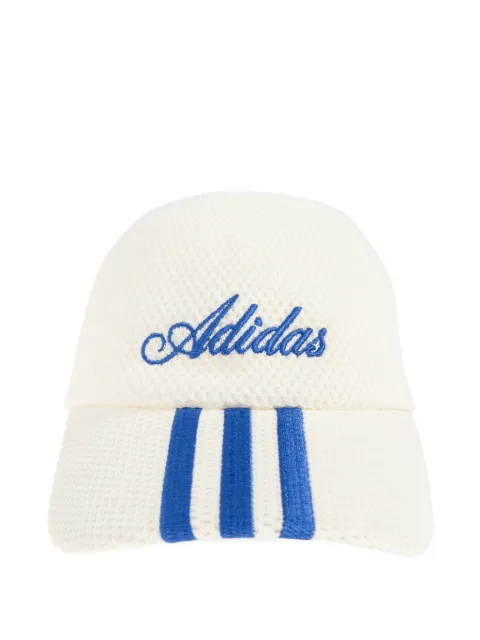 adidas logo-embroidered striped-peak cap