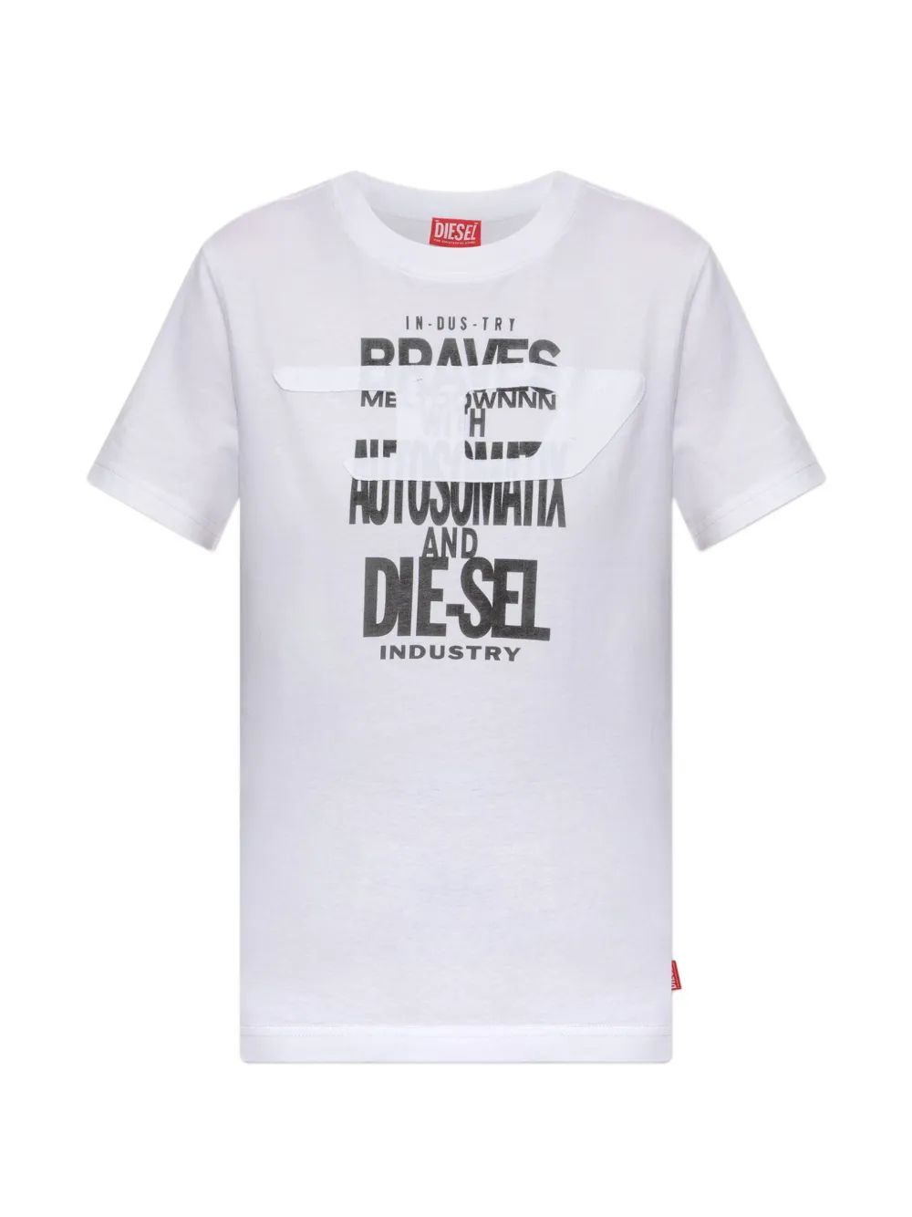 Diesel T-shirt in cotone con logo - Bianco