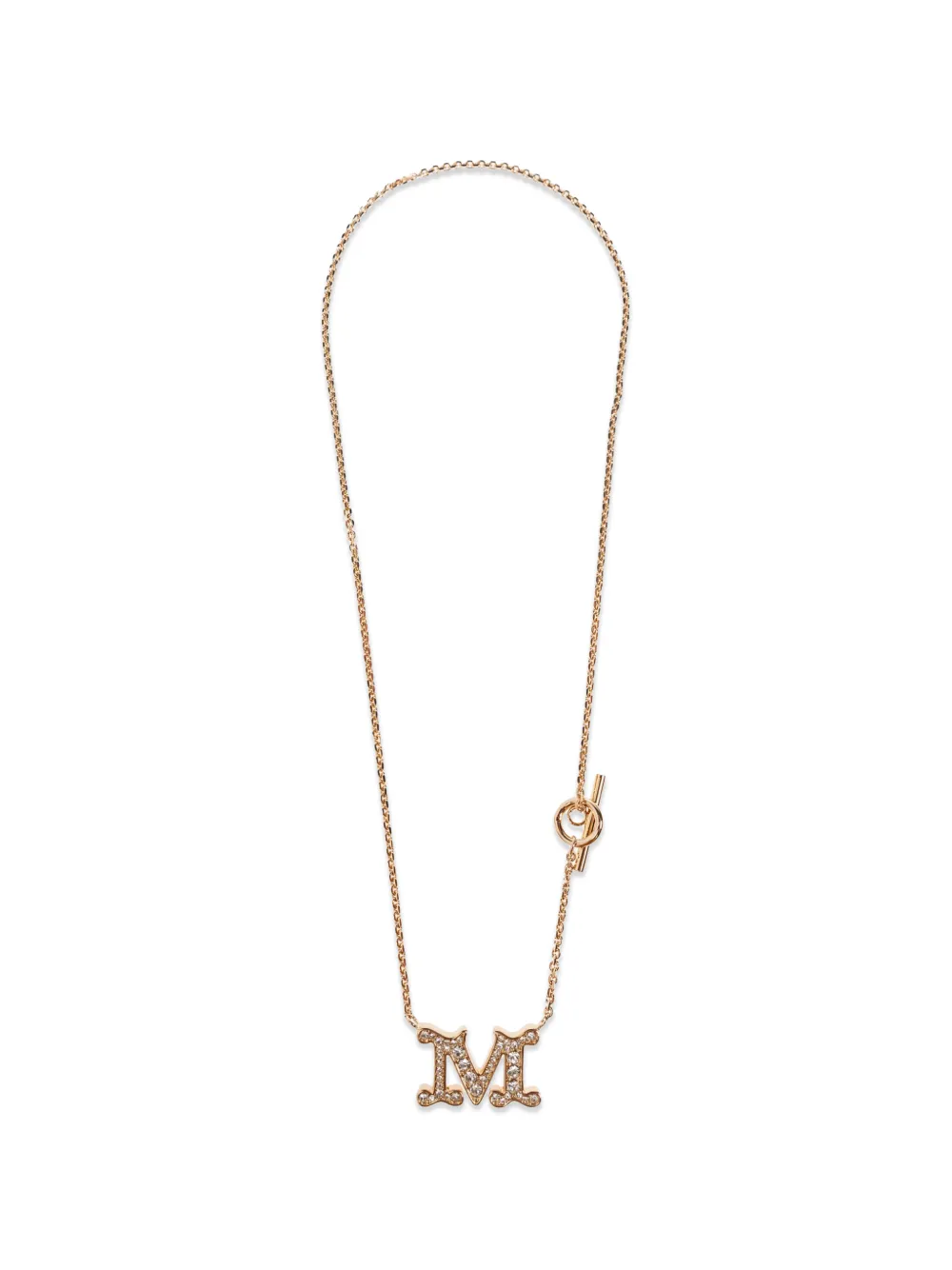 Max Mara Stilla Crystal-embellished Necklace In Gold