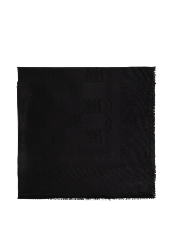 Max Mara Gelato Logo-jacquard Scarf in Black