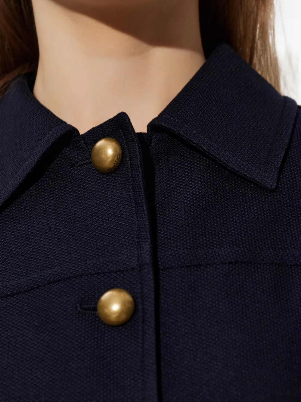 Max Mara Button-up jack met korte mouwen Blauw
