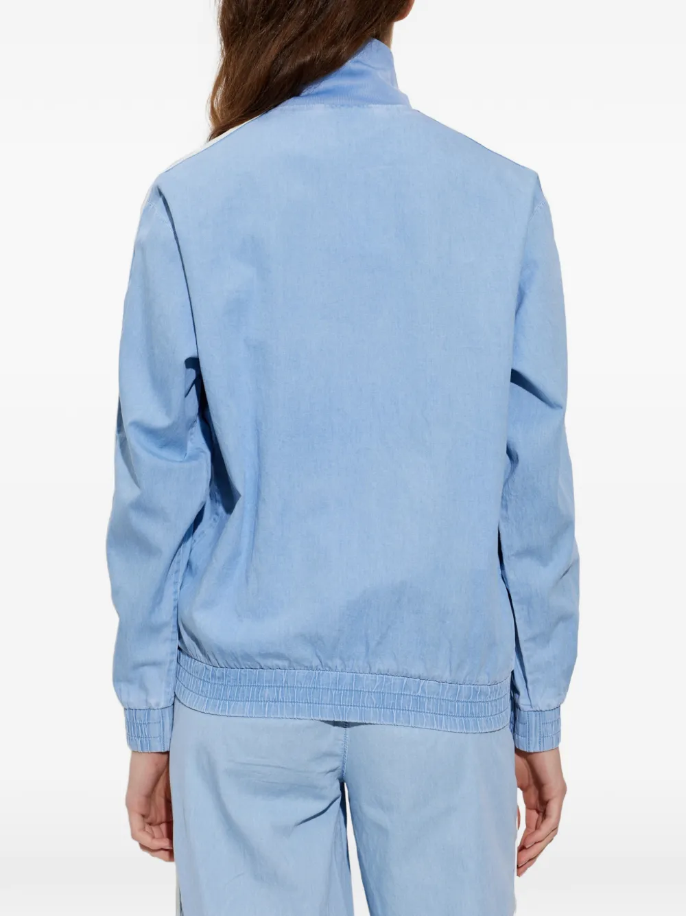 adidas Denim jack met geborduurd logo en zijstreep Blauw