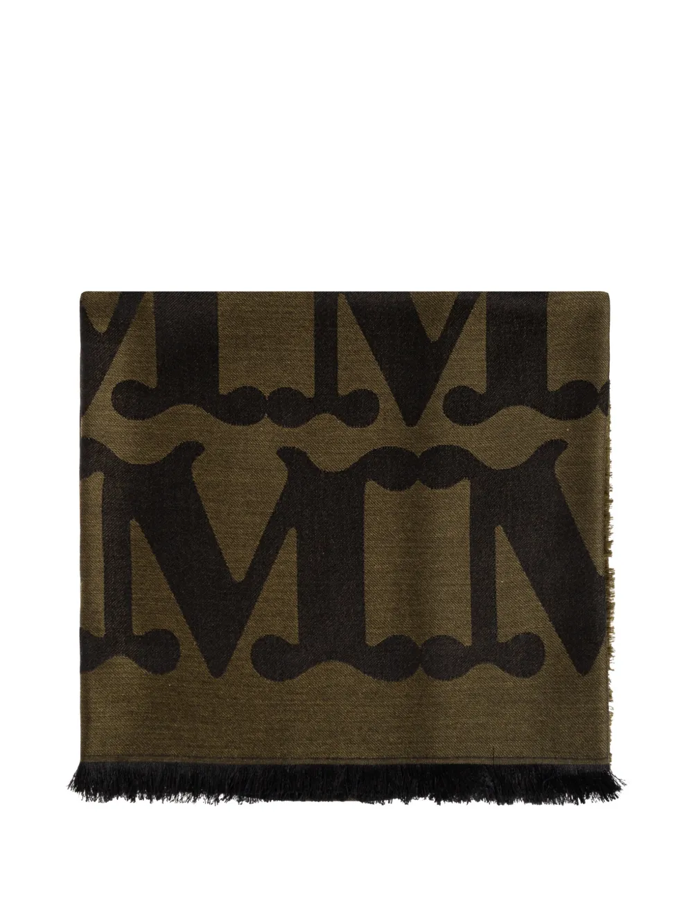 Max Mara Ausgefranster Schal - Grün