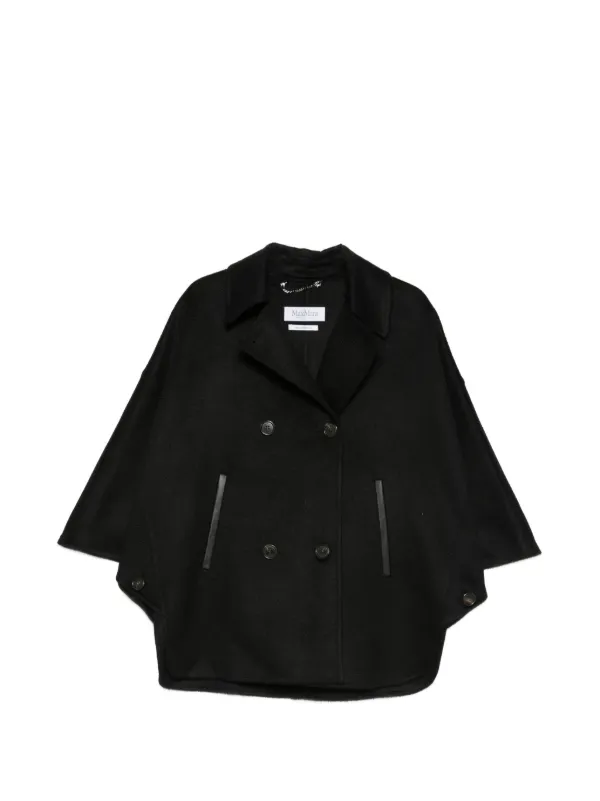 Max Mara ダブルブレスト ケープコート | ブラック | FARFETCH JP