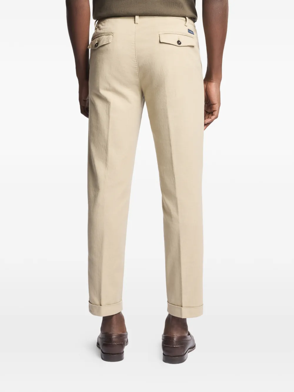Fay Plooibroek met elastische tailleband Beige