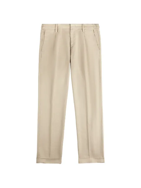 Fay pleated elasticated-waistband trousers