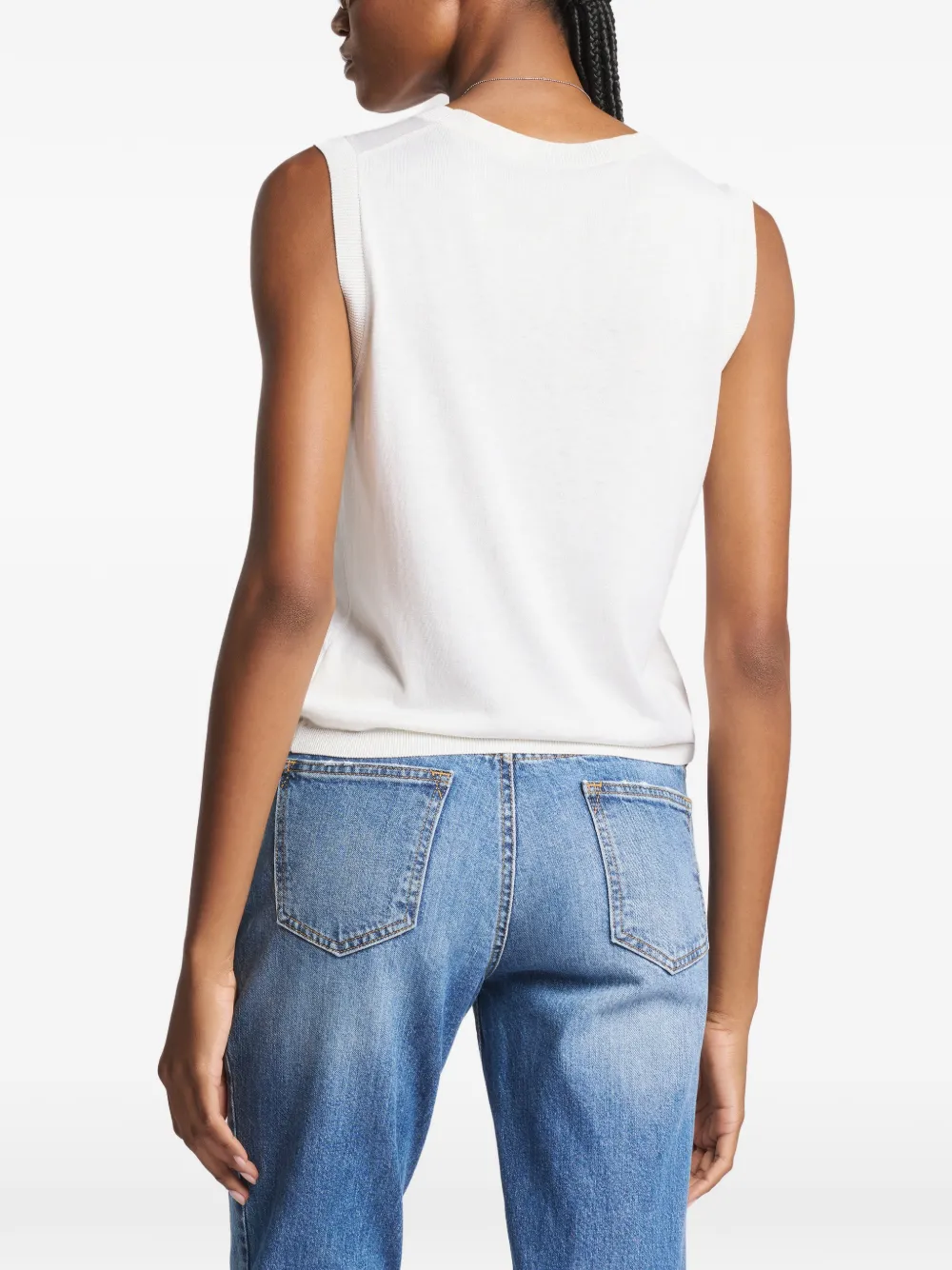 Fay Mouwloze top Wit