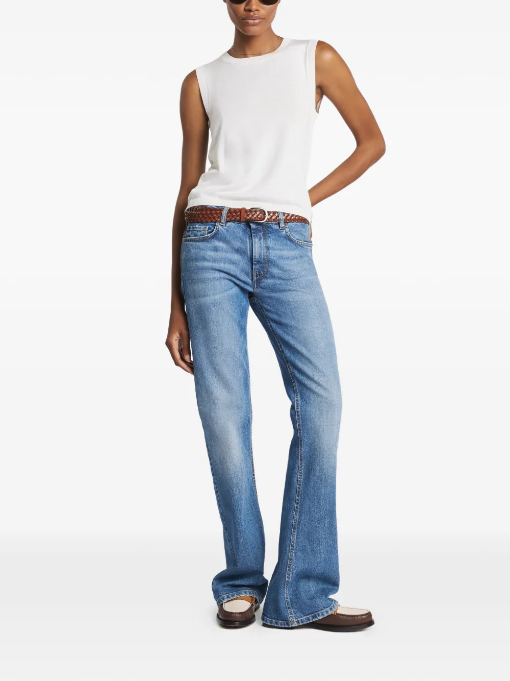 Fay Mouwloze top Wit