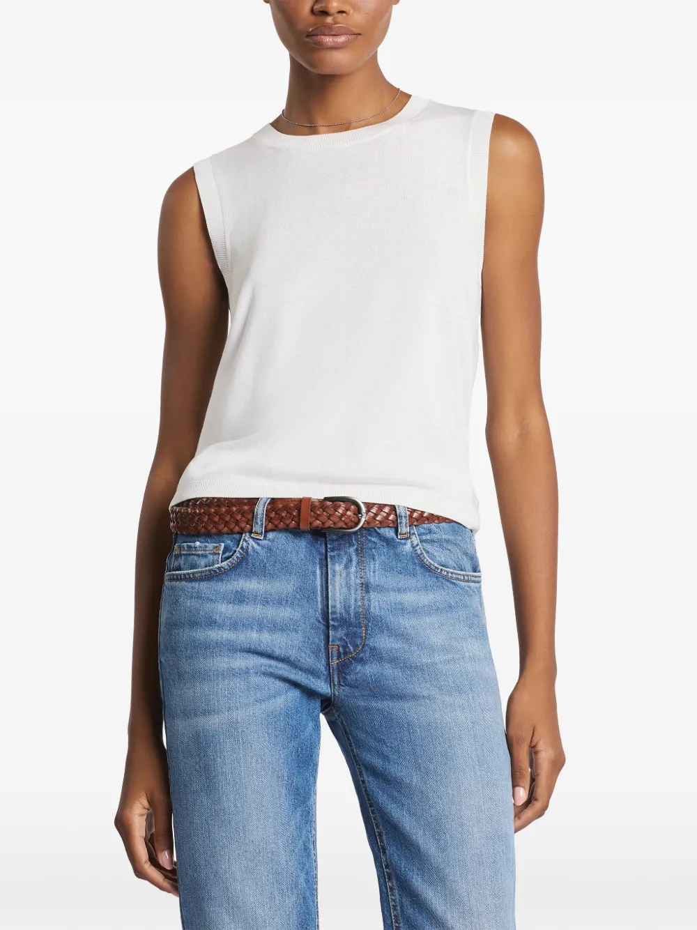 Fay Mouwloze top Wit