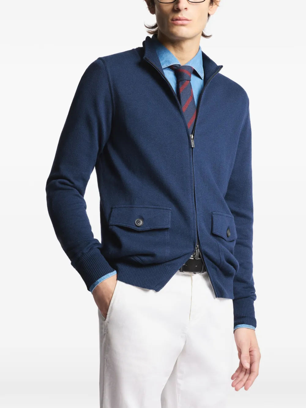 Fay Vest met klepzak en rits Blauw
