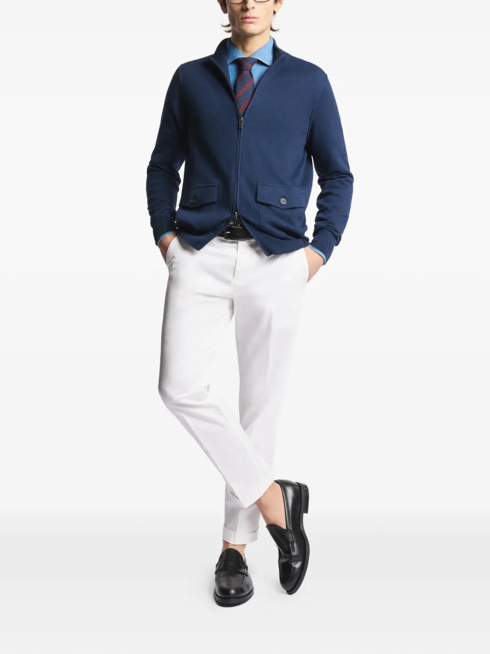 Fay Vest met klepzak en rits Blauw