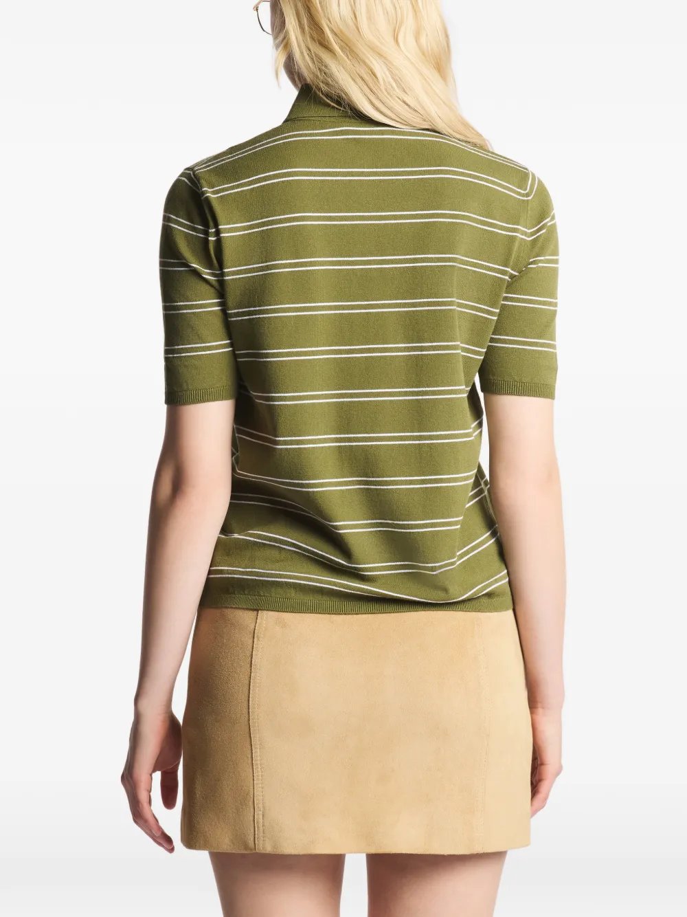 Fay Gestreept poloshirt Groen