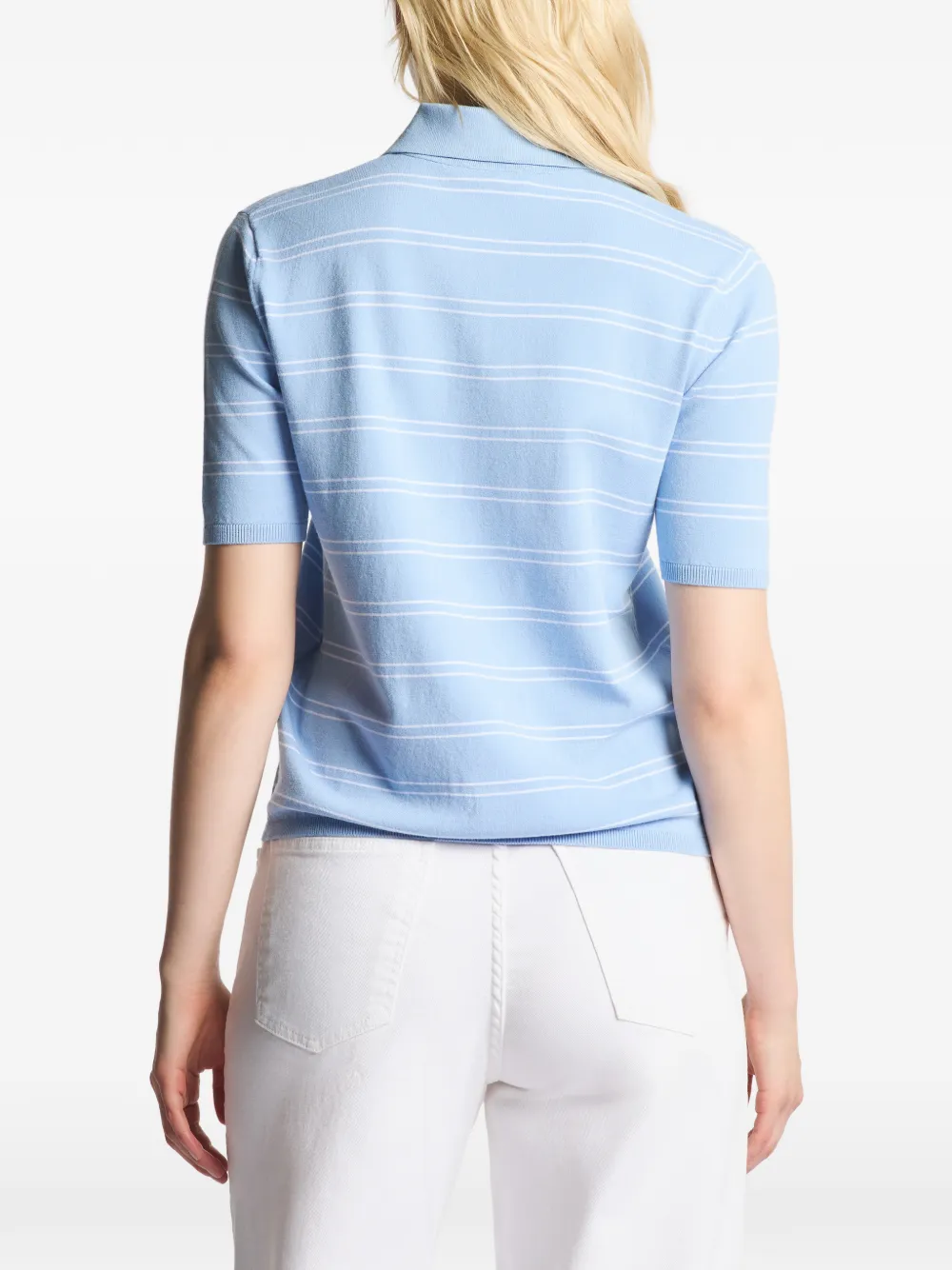Fay Gestreept poloshirt Blauw