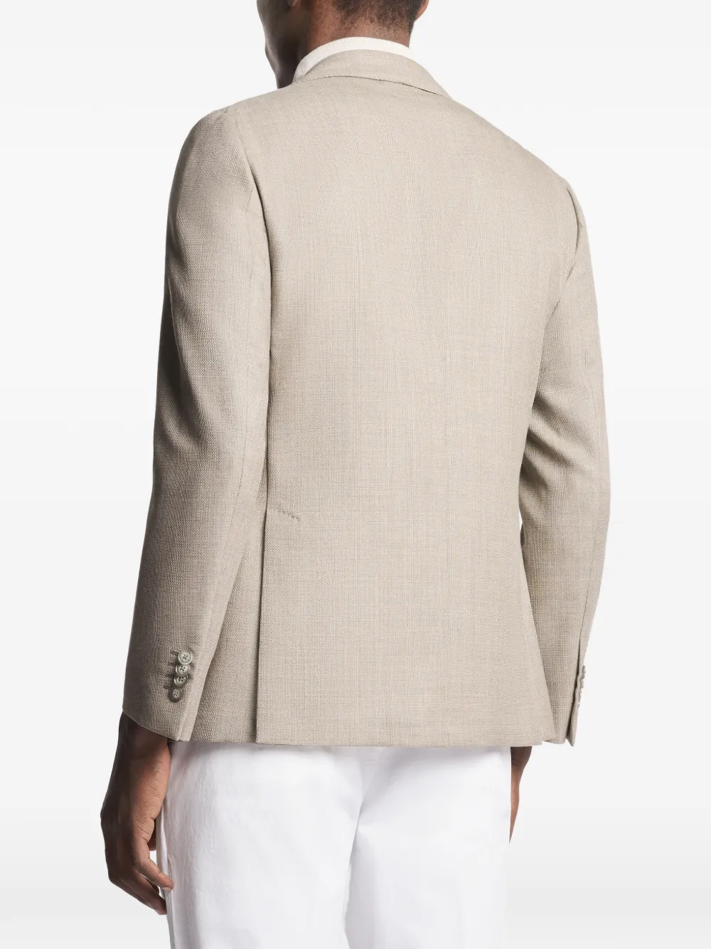 Fay Gedeconstrueerd jack met enkele rij knopen Beige