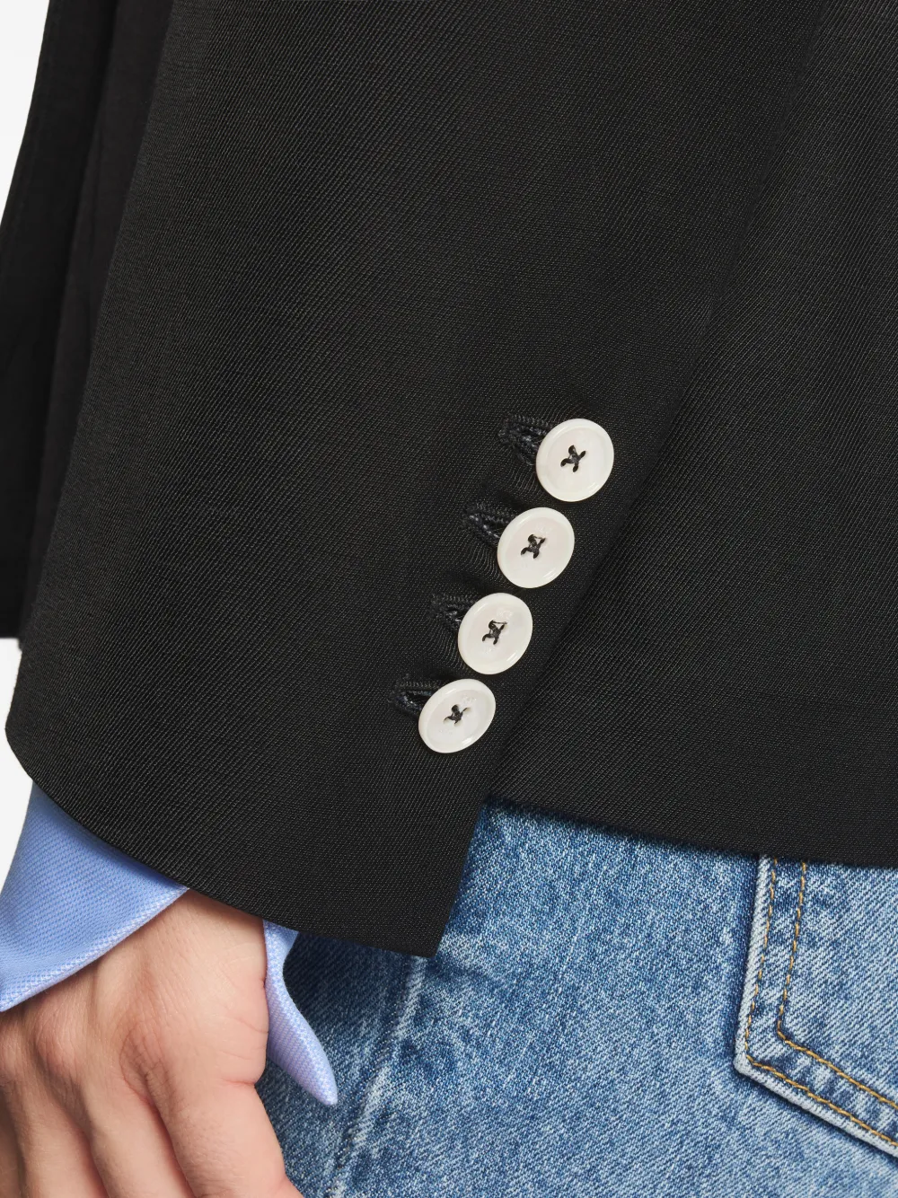 Fay Blazer met dubbele rij knopen Zwart
