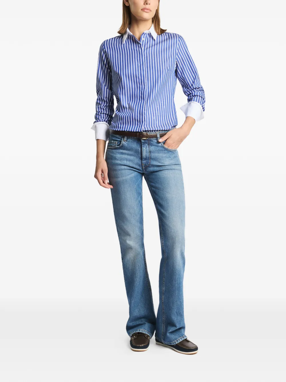  Fay Camicia A Righe - Blu 