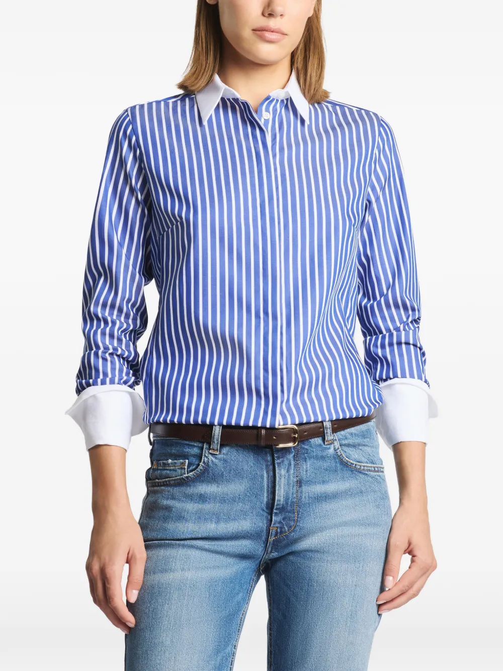  Fay Camicia A Righe - Blu 