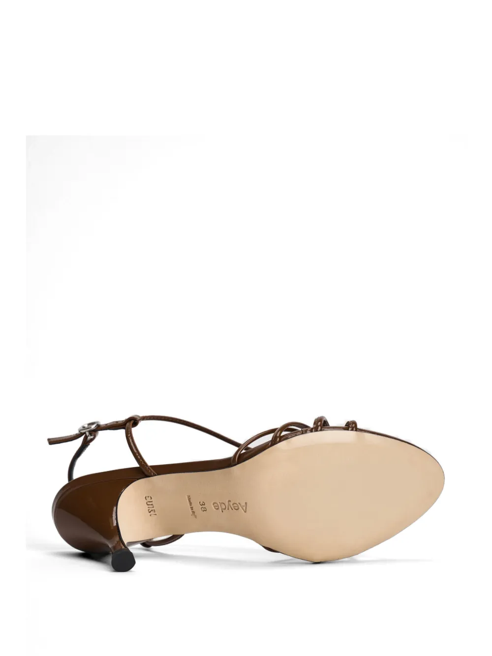 Aeyde strappy patent-finish sandals Bruin