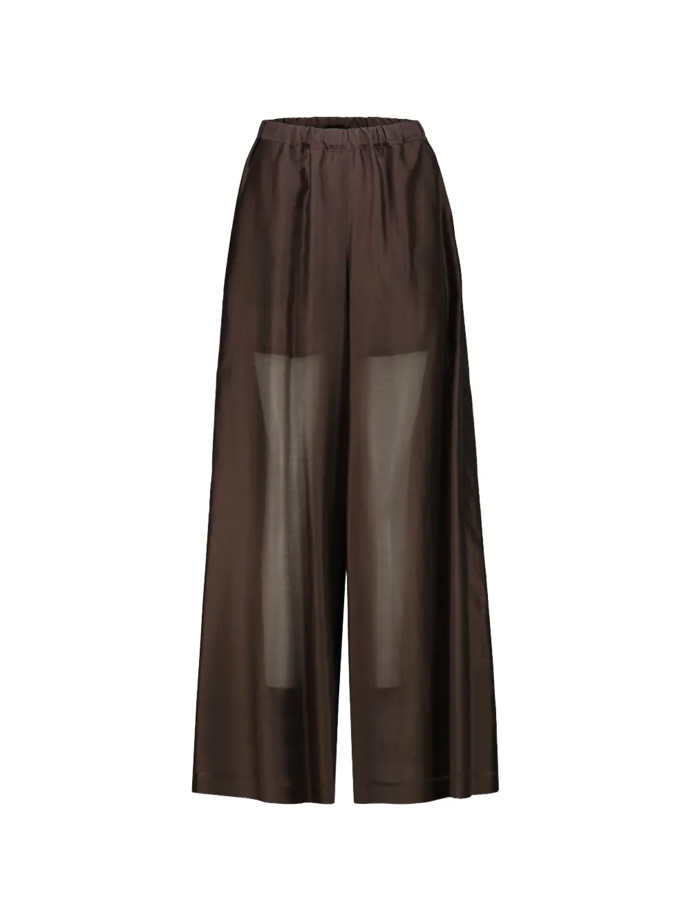 DRHOPE sheer wide-leg trousers - Marrone