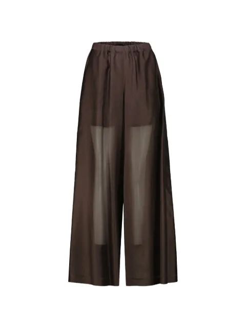 DRHOPE sheer wide-leg trousers