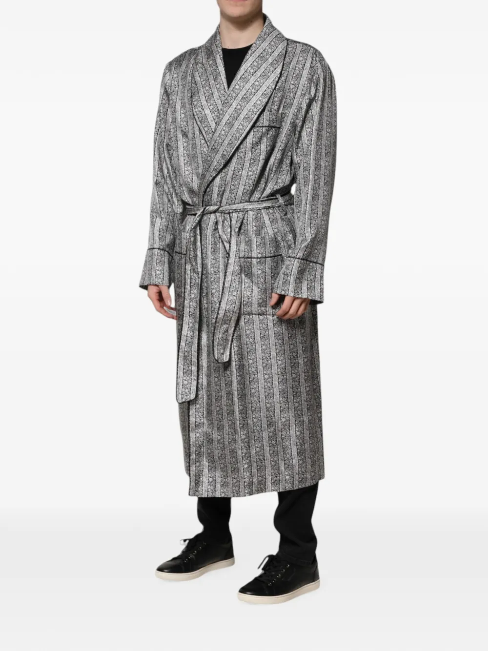 Dolce & Gabbana Zijden badjas Zilver