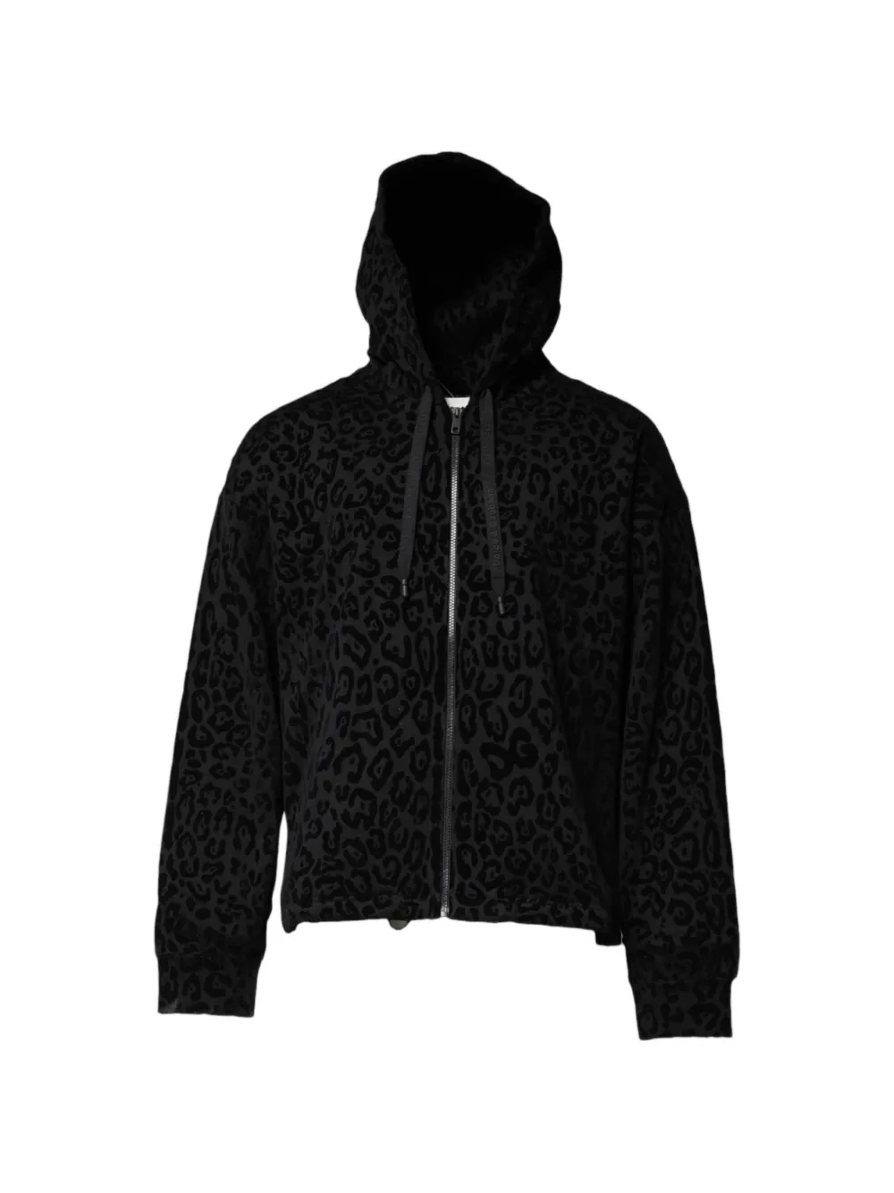 Dolce & Gabbana Kapuzenjacke mit Leopardenprint - Schwarz