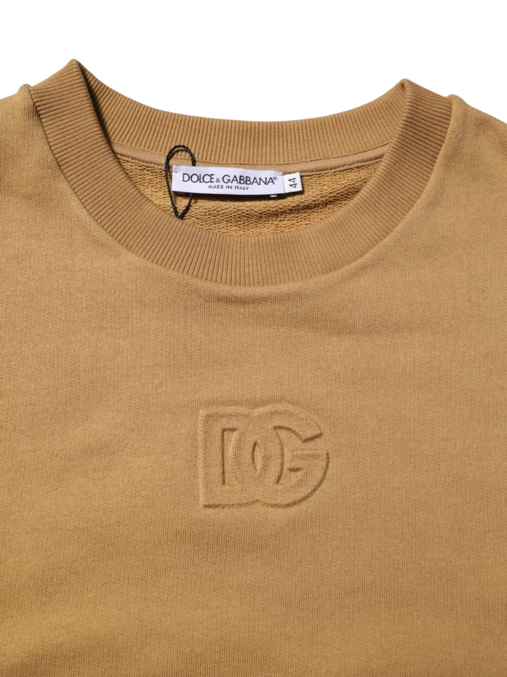 Dolce & Gabbana Sweater met logo-reliëf Geel