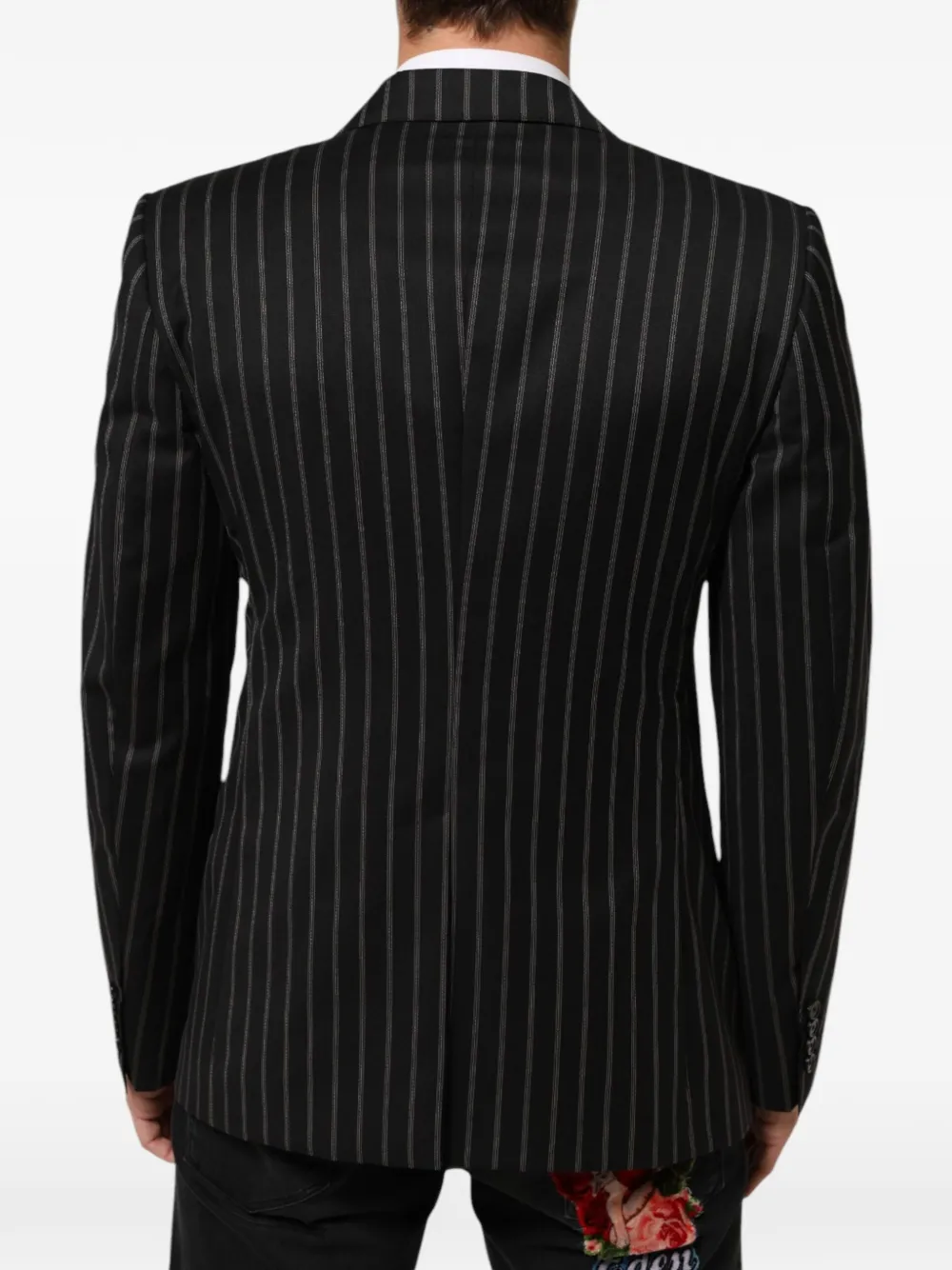 Dolce & Gabbana Sicilia blazer met krijtstreep Zwart
