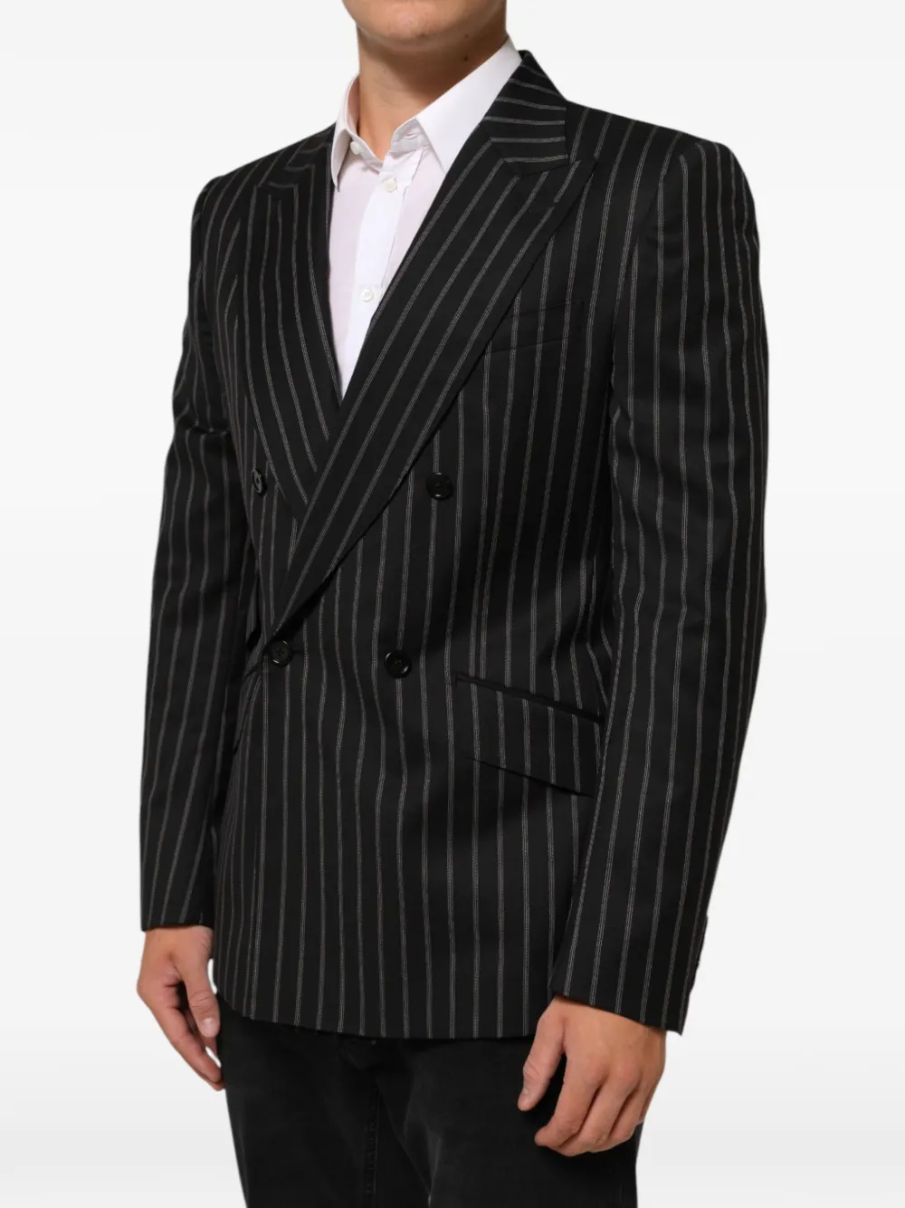 Dolce & Gabbana Sicilia blazer met krijtstreep Zwart