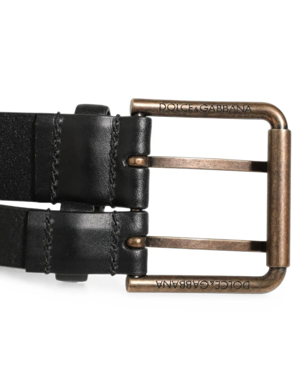 Dolce & Gabbana Riem met dubbele band Zwart