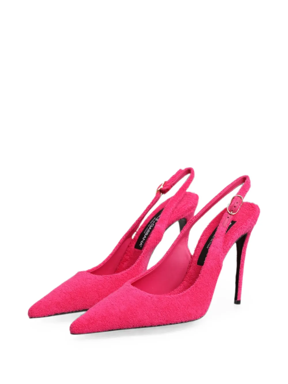 Dolce & Gabbana terry-effect slingback pumps Roze