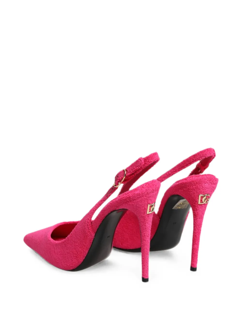 Dolce & Gabbana terry-effect slingback pumps Roze