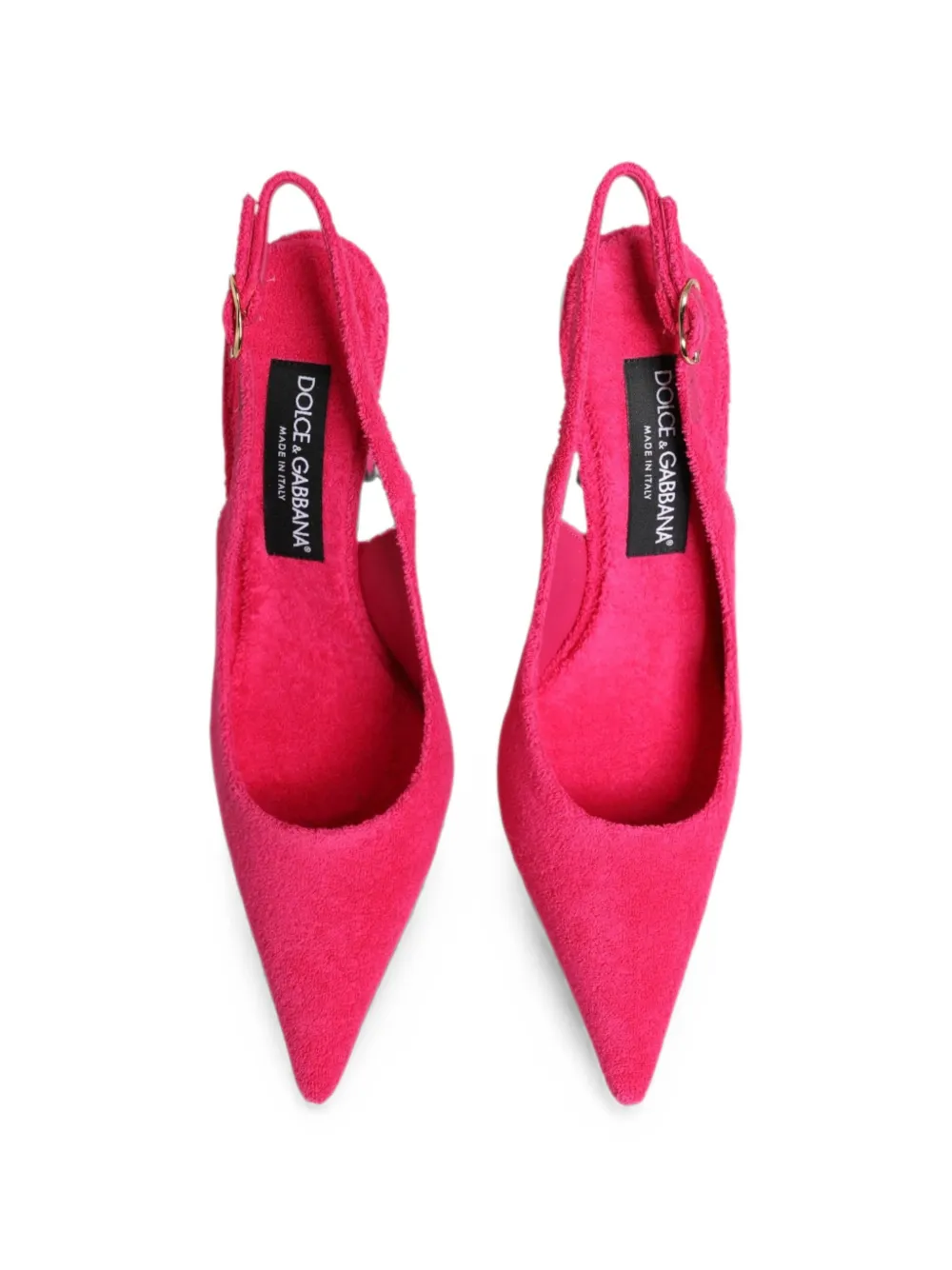 Dolce & Gabbana terry-effect slingback pumps Roze