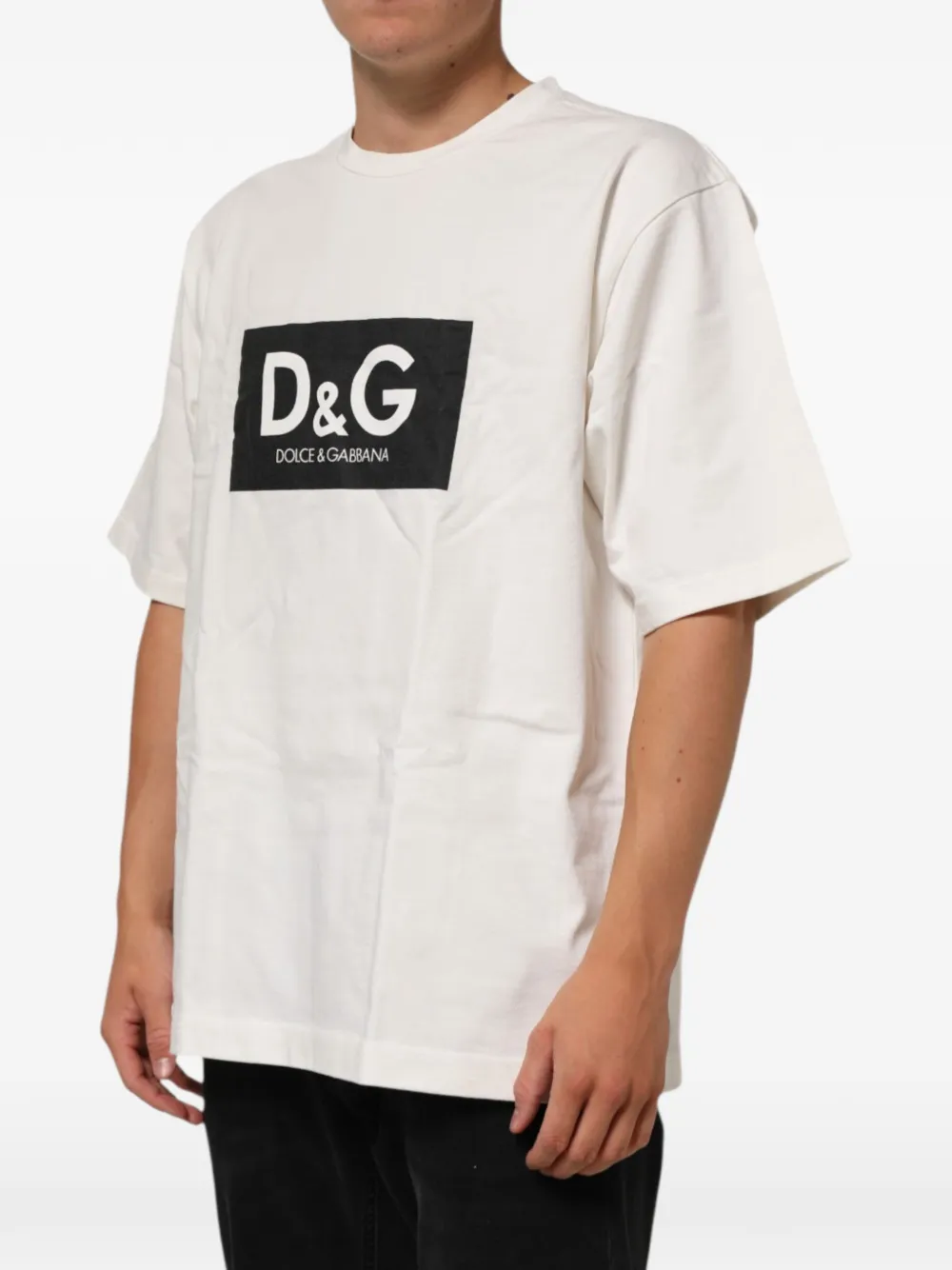 Dolce & Gabbana Katoenen T-shirt met logoprint Wit