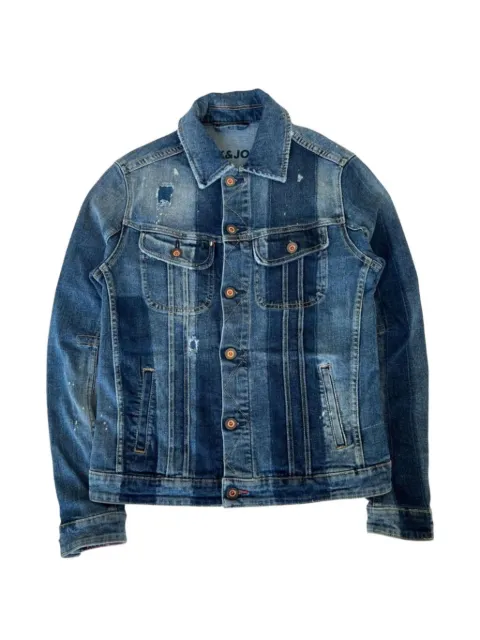 r.d.d. by jack jones distressed panelled denim jacket