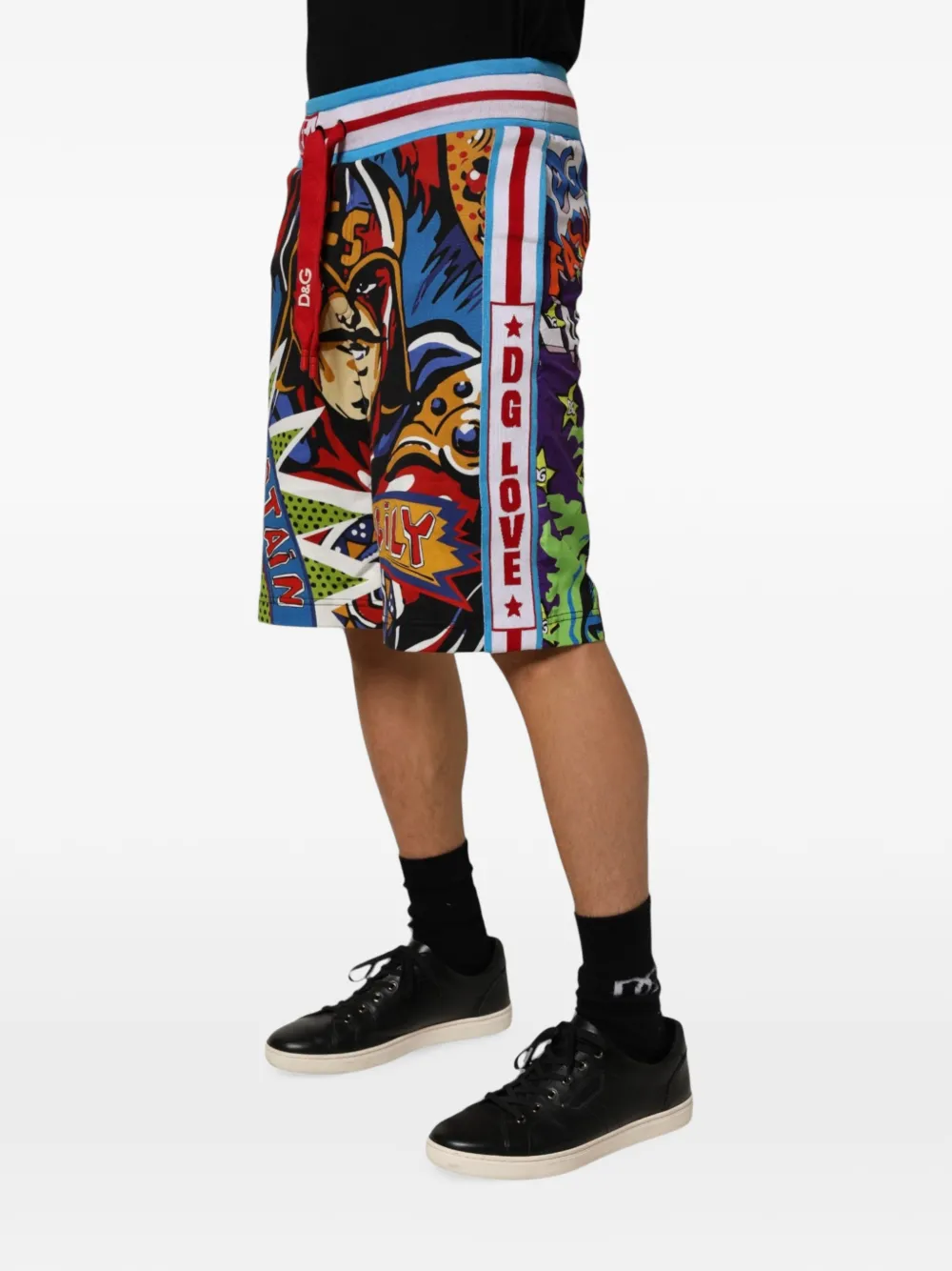 Dolce & Gabbana Captain Sicily graphic-print shorts Blauw