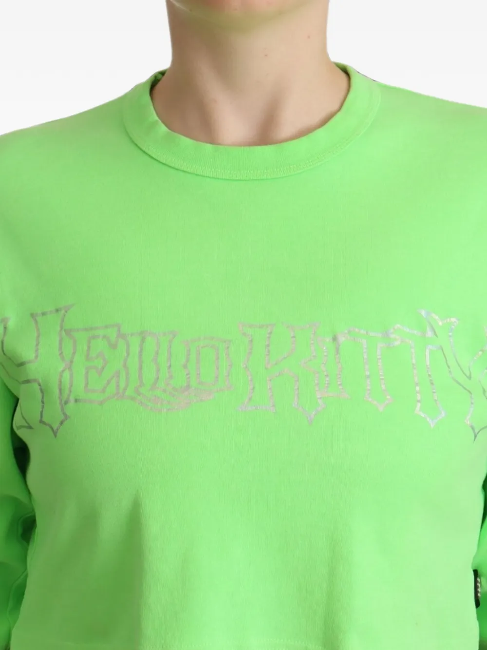 GCDS Cropped sweater Groen