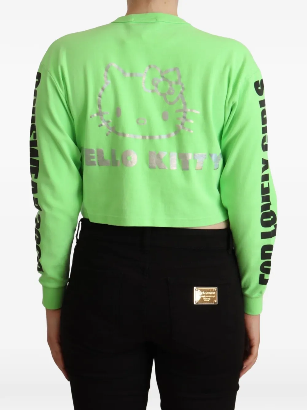 GCDS Cropped sweater Groen
