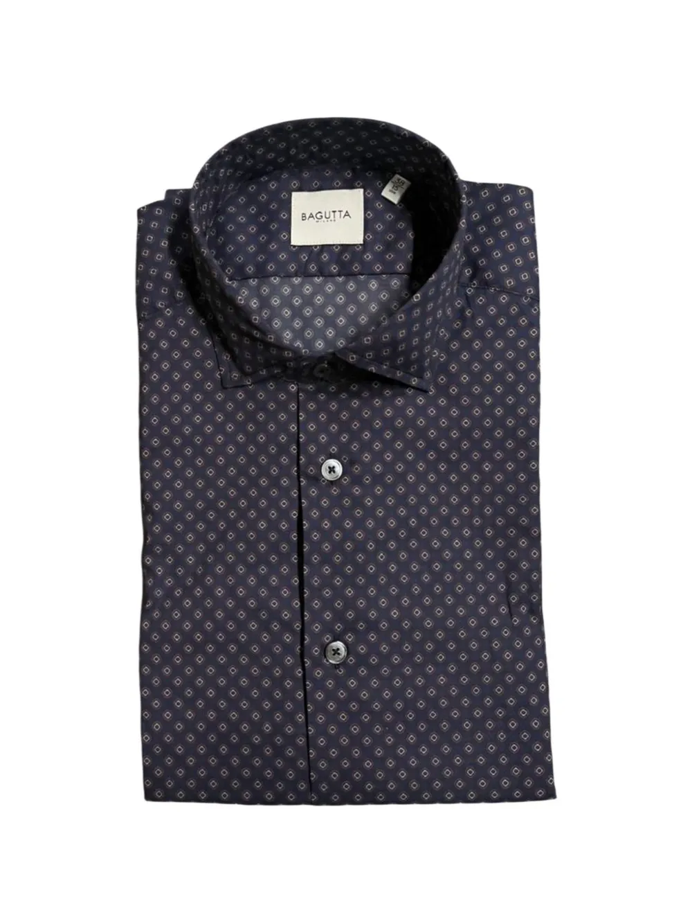 Bagutta geometric-print slim-fit shirt
